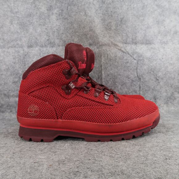 Timberland Shoes Mens 8.5 Hiking Boot EuroTrail Outdoor Sport Red Active Lace Up main image 8